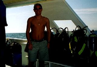 Fooling around on the boat