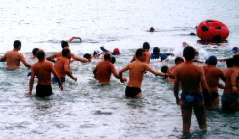 Into the water - off they go !!!